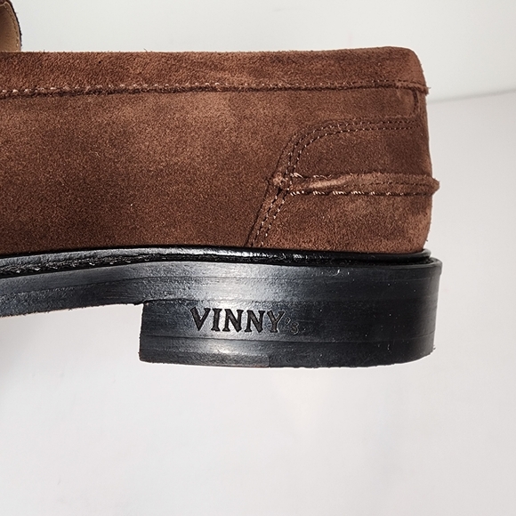 Vinnys Mens Vinny's Townee Slip on Penny Loafers in Brown Suede Size 44 - Picture 6 of 10